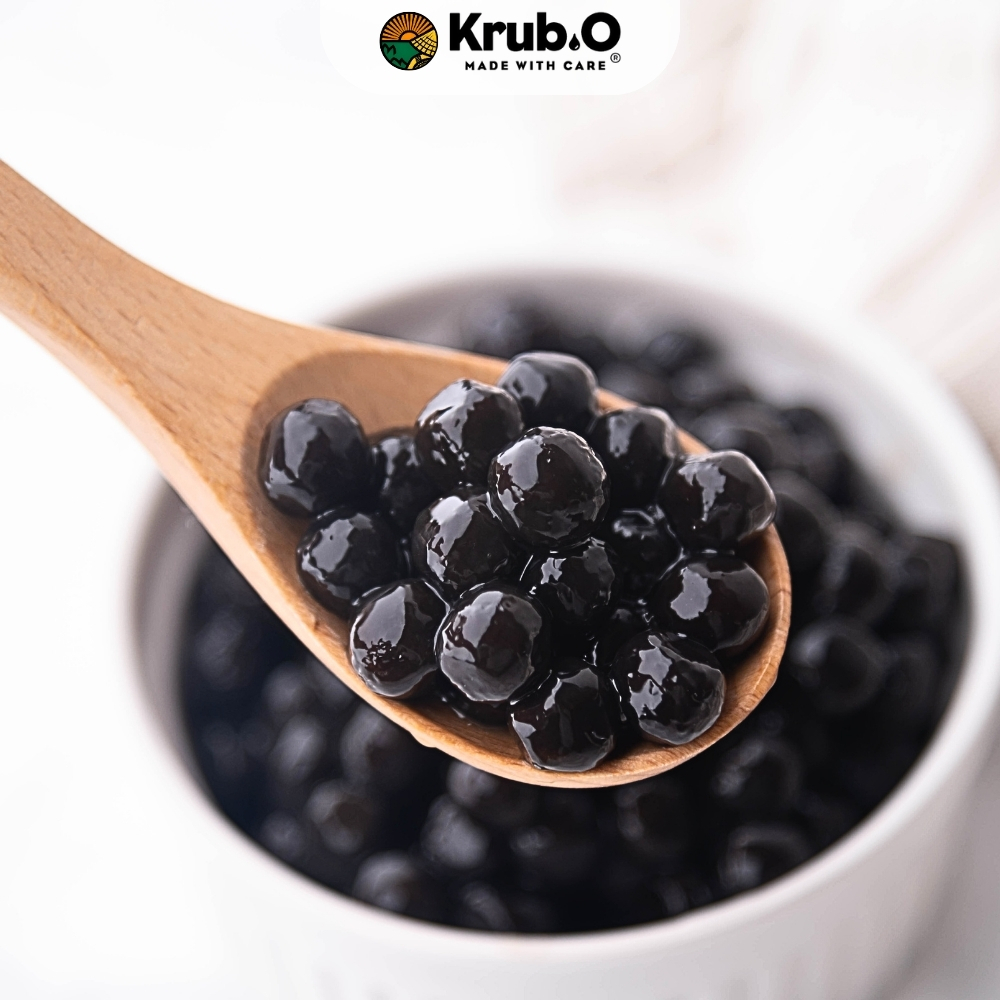 [GIÁ SỈ TẬN GỐC] Trân Châu Đen Krub.O 1kg - Dẻo Mềm Chín Thấu, Thơm Nồng Đường Đen, Topping "Quốc Dân" Cho Quán