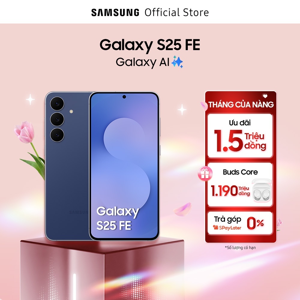 Combo Độc Quyền: Điện Thoại Samsung Galaxy S25 FE 128GB + Tai Nghe Samsung Galaxy Buds Core