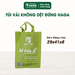 Túi vải không dệt Trầm Hương HAGA, Túi vải đựng đồ, Thân thiện môi trường - loại 29x41x8cm