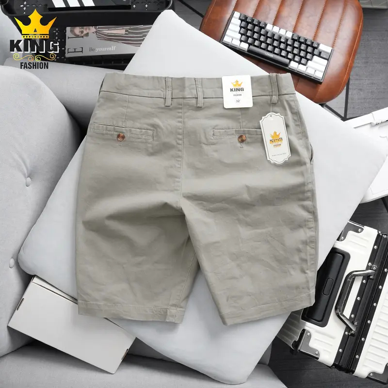 Quần Short Sidetab KINGFASHION Chất KaKi Cao Cấp Thiết Kế Lưng Thun Ẩn Điều Chỉnh Độ Rộng Form Basic