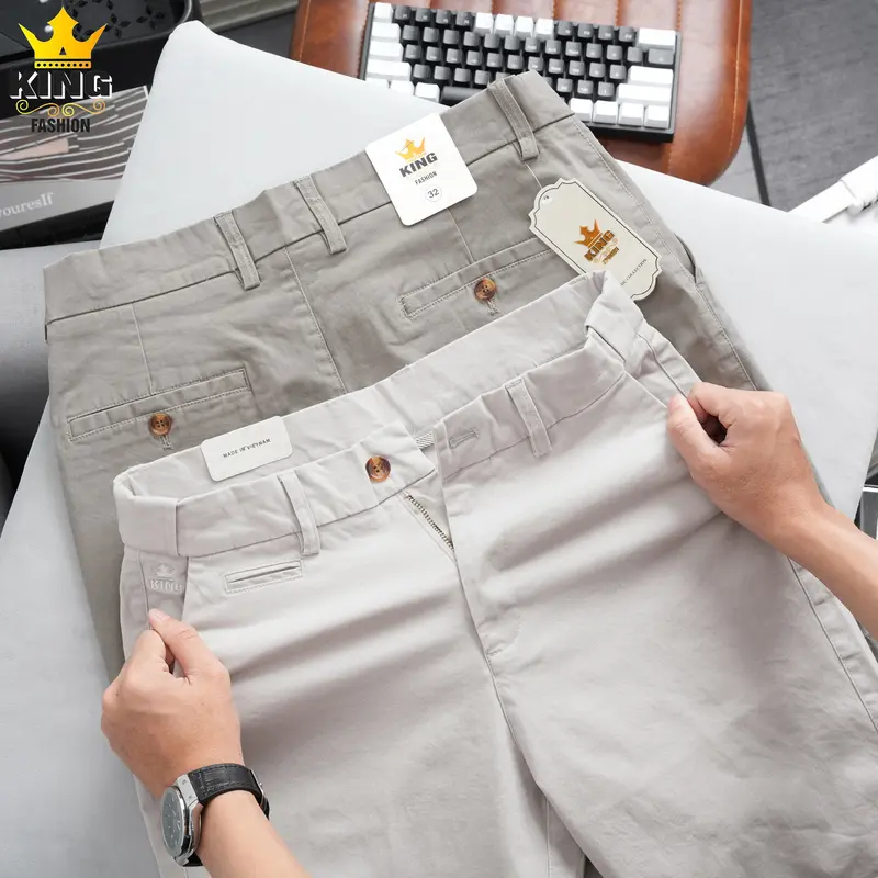 Quần Short Sidetab KINGFASHION Chất KaKi Cao Cấp Thiết Kế Lưng Thun Ẩn Điều Chỉnh Độ Rộng Form Basic