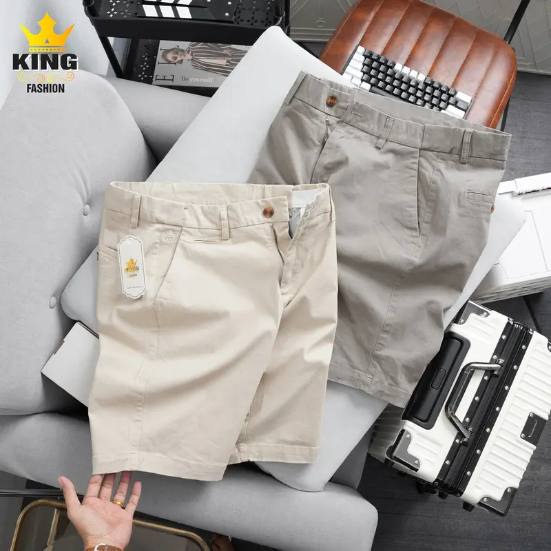 Quần Short Sidetab KINGFASHION Chất KaKi Cao Cấp Thiết Kế Lưng Thun Ẩn Điều Chỉnh Độ Rộng Form Basic