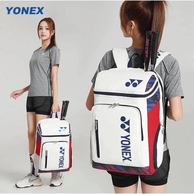 Balo Cầu Lông Yonex Trắng Xanh Đen da pu chống nước đi học đi chơi cầu Đa Ngăn Tiện Lợi Balo cầu lông nam nữ | BigBuy360 - bigbuy360.vn