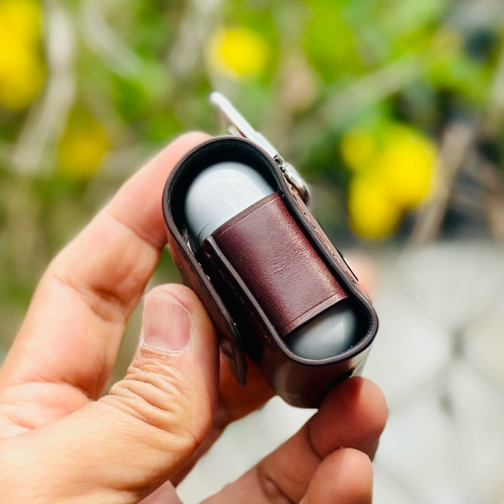 [Handmade] Case AirPod 1, 2 - Bao da đựng Airpod, da thật, may thủ công