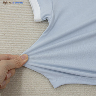 Bộ quần áo cộc tay may tag phối viền cho bé trai, bé gái Hokiha x Sobong vải modal mềm mại, co giãn size 8-17kg BB23