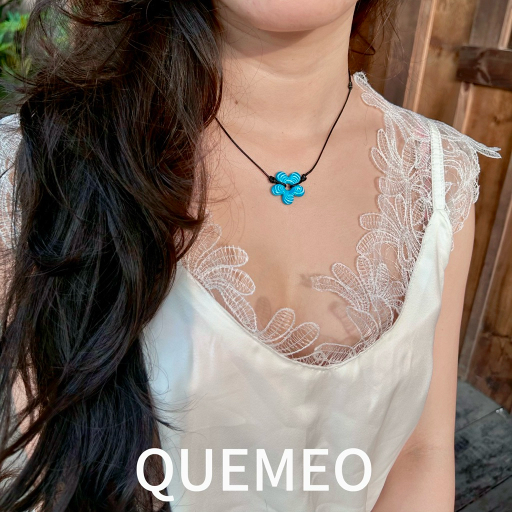 Vòng Cổ Hoa Sứ Mùa Hè Kawaii QUEMEO Gốm Độc Bản