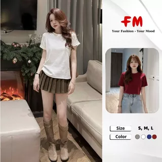 Áo Thun Trơn Nữ FMSTYLE Tay Ngắn Cổ Tròn, Form Basic Dễ Phối Đồ 26030066