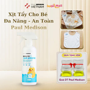 Xịt Tẩy Quần Áo Cho Bé Paul Medison 510ML – Không Cần Chà Mạnh, Phù Hợp Da Nhạy Cảm, Không Lo Phai Màu