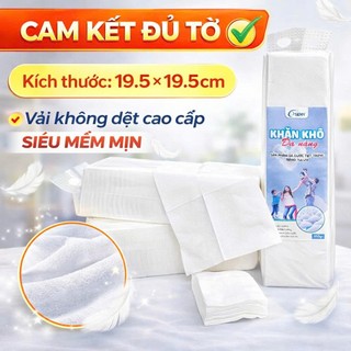 Túi 500g khăn khô lau mặt đa năng Seny 19.5x22cm, Khăn cây lau mặt spa, tẩy trang siêu thấm hút hơn 250 tờ phù hợp spa