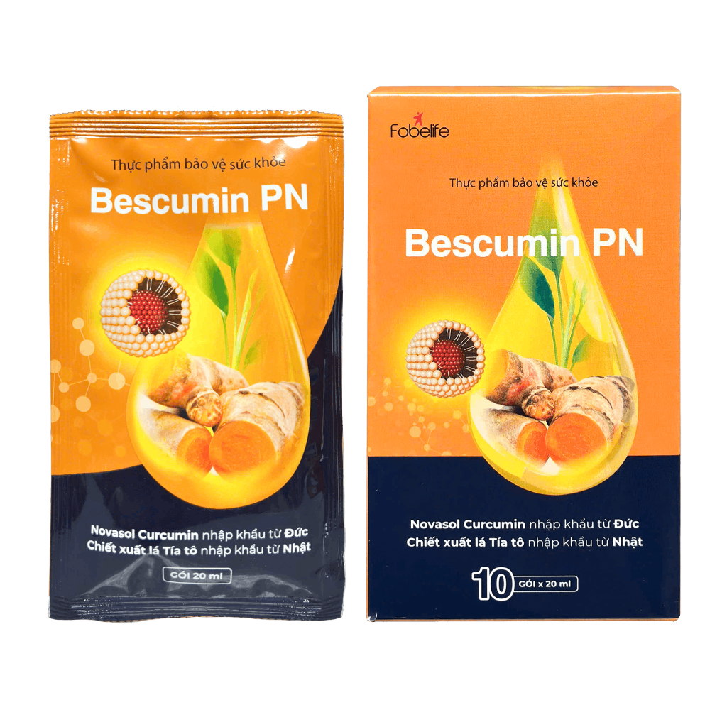 Gói Uống Tinh Chất Nghệ Curcumin Bescumin Fobe Bảo Vệ Niêm Mạc Dạ Dày N1