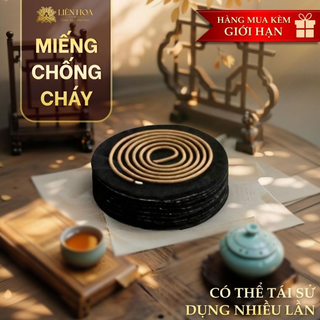 Miếng Lót Chống Cháy - Liên Hoa, Lót Đáy Lư Xông Trầm Hương Dùng Cho Các Loại Trầm Đốt