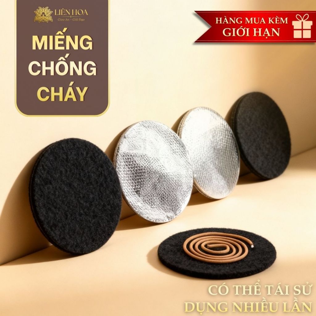 Miếng Lót Chống Cháy - Liên Hoa, Lót Đáy Lư Xông Trầm Hương Dùng Cho Các Loại Trầm Đốt