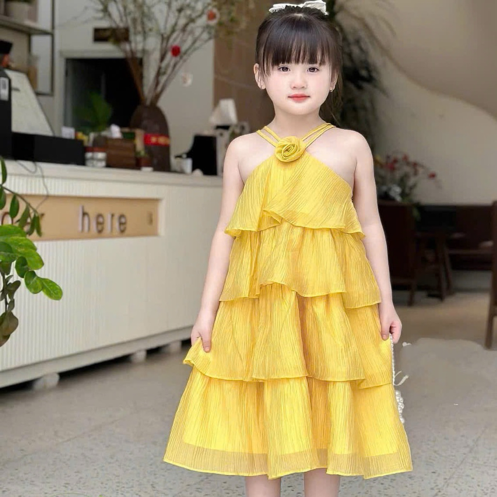 Đầm 2 dây bé gái đi biển size 1–10 (10–40kg) váy hè trẻ em nhiều mẫu 1973 7075 2744