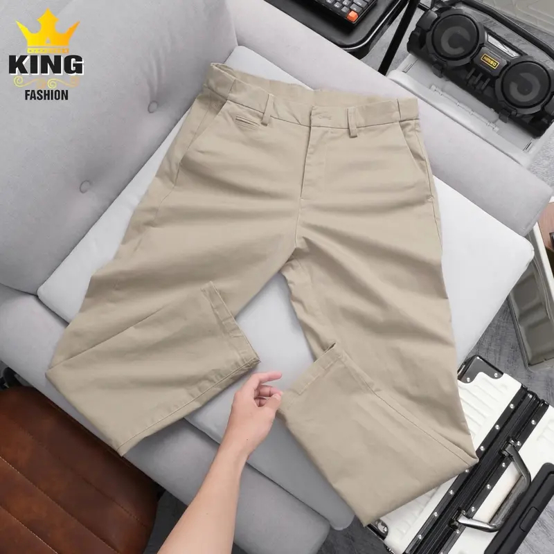 Quần dài KAKI Nam Lưng Thun SIDETAB Điều chỉnh độ rộng eo 4-6cm, phù hợp mọi vóc dáng KK-QDST