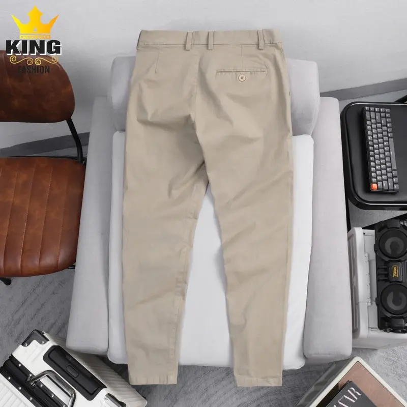 Quần dài KAKI Nam Lưng Thun SIDETAB Điều chỉnh độ rộng eo 4-6cm, phù hợp mọi vóc dáng KK-QDST