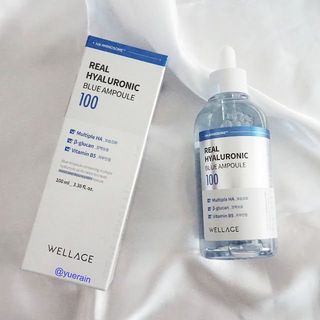 Serum Cấp Nước, Phục Hồi Da Wellage Real Hyaluronic Blue Ampoule 100