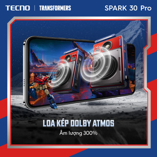 [KOL] Điện thoại TECNO SPARK 30 Pro (8+8)GB/256GB - Amoled 120Hz | Loa kép 300% | NFC | 108MP | Thiết Kế Transformers