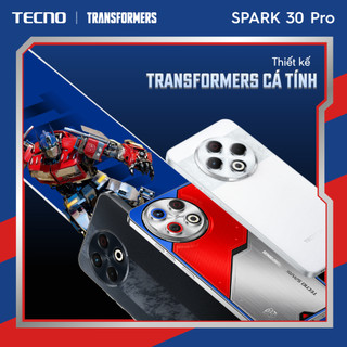 [KOL] Điện thoại TECNO SPARK 30 Pro (8+8)GB/256GB - Amoled 120Hz | Loa kép 300% | NFC | 108MP | Thiết Kế Transformers