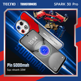 [KOL] Điện thoại TECNO SPARK 30 Pro (8+8)GB/256GB - Amoled 120Hz | Loa kép 300% | NFC | 108MP | Thiết Kế Transformers