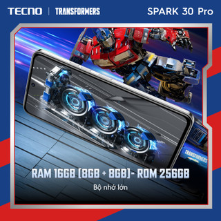 [KOL] Điện thoại TECNO SPARK 30 Pro (8+8)GB/256GB - Amoled 120Hz | Loa kép 300% | NFC | 108MP | Thiết Kế Transformers