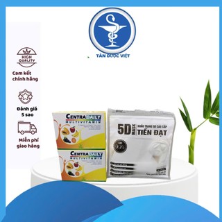 2 CENTRA DAILY Multivitamin+ TẶNG1 khẩu trang -Bổ sung vitamin tổng hợp và khoáng chất cần thiết cho cơ thể ,hộp 30 viên
