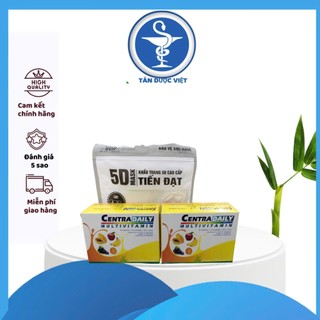 2 CENTRA DAILY Multivitamin+ TẶNG1 khẩu trang -Bổ sung vitamin tổng hợp và khoáng chất cần thiết cho cơ thể ,hộp 30 viên