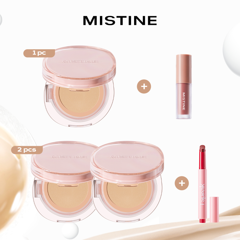 MISTINE Cushion Cầu Vồng Xiêm La 12H – Kiềm Dầu Suốt Ngày, Lâu Trôi, Chống Nước & Mồ Hôi – 1 Hộp Nguyên Bản 13g