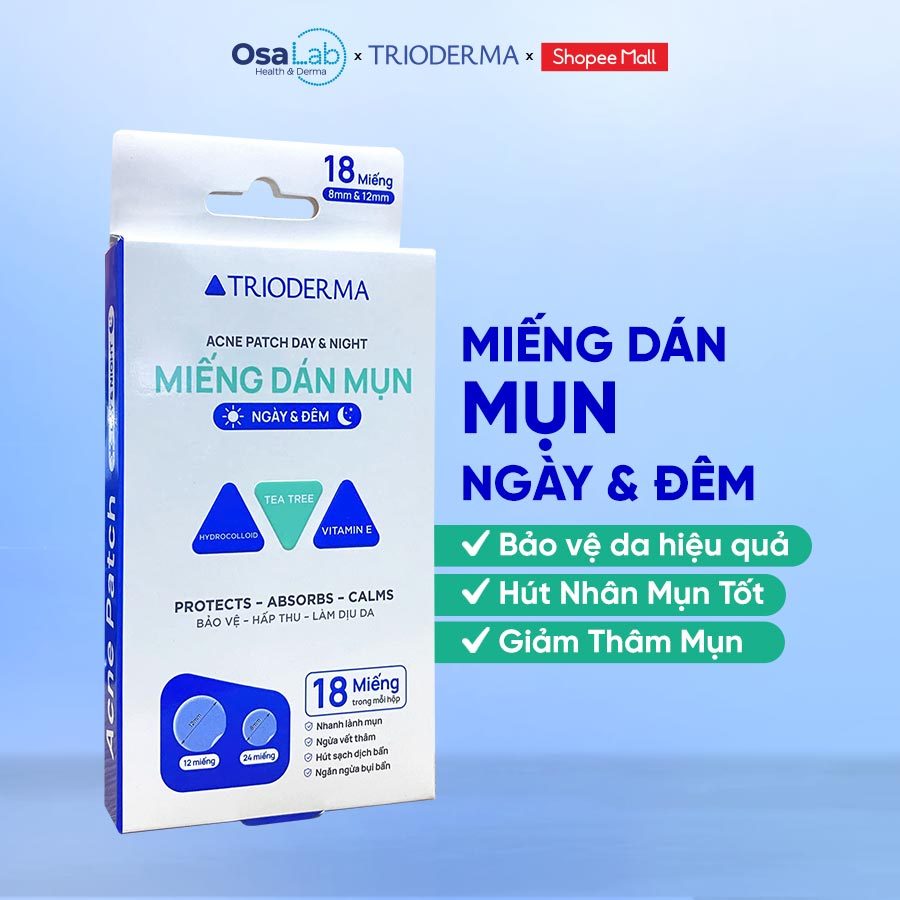 Miếng dán mụn Ngày và Đêm Trioderma