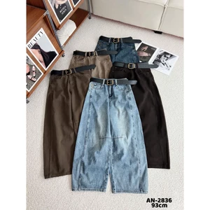 Quần Jeans Nữ Dáng Boom Thụng Dài 95/25cm Chất Mềm Đủ Màu Tặng Kèm Đai #2836