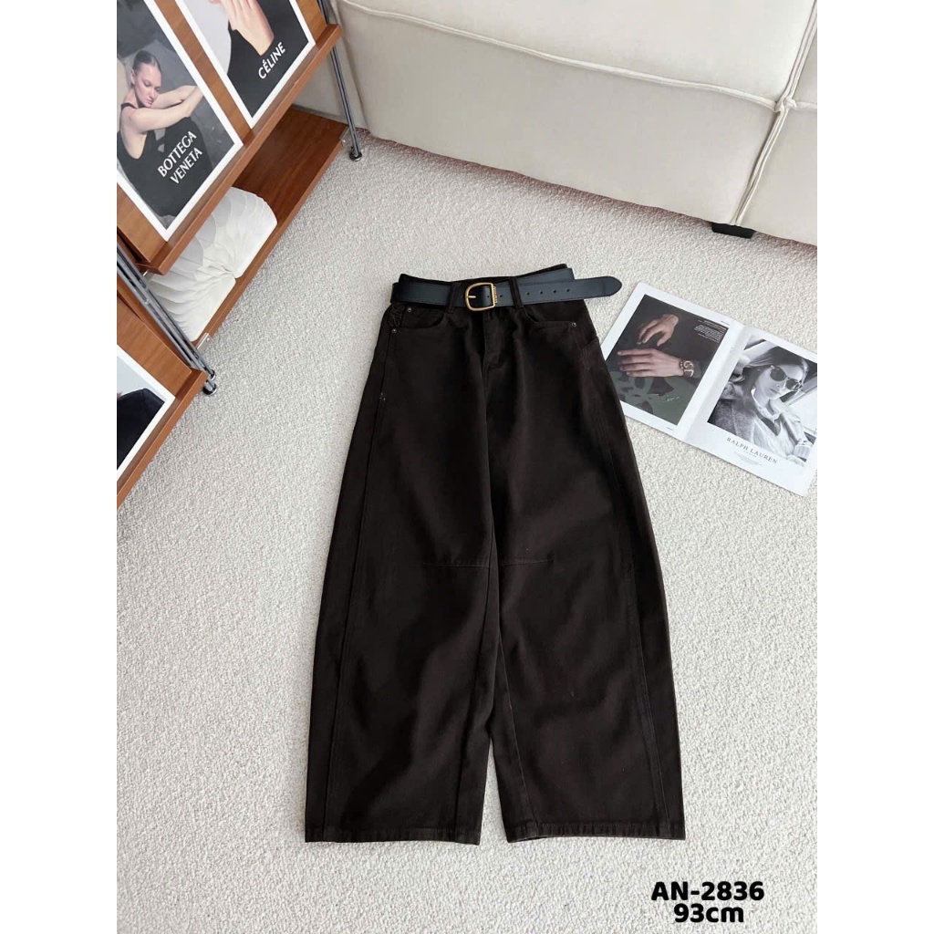 [Sẵn/QC] Quần Jeans Nữ Dáng Boom Thụng Dài 95/25cm Chất Mềm Đủ Màu Tặng Kèm Đai #2836