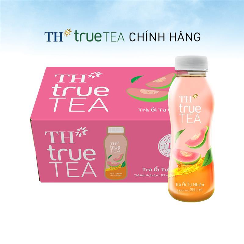 Thùng 24 chai Trà Ổi Tự Nhiên TH true TEA 350 ml