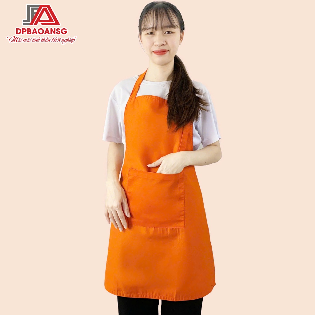 Tạp Dề Dài Kaki Nhiều Màu Đồng Phục Quán  – Dùng Cho Bếp, Phục Vụ Hoặc Nội Trợ, Vẽ Tranh