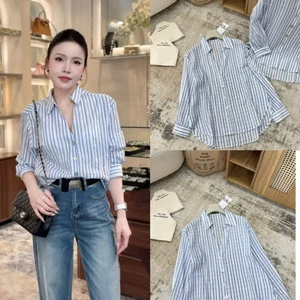 ÁO sơ mi cổ bẻ , kẻ sọc basic cho nàng