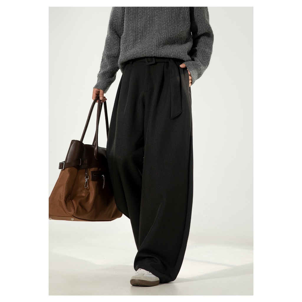 Quần Xếp Ly Ba Chiều Unisex 2026 - Ống Đứng Eo Điều Chỉnh, Dáng Suông Che Khuyết Điểm