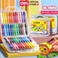 Bút Màu Sáp Dầu Deli - Bút Sáp Hộp Nhựa 12/24/36 Màu Tươi Sáng Mềm Mịn - Thân Bút Màu Hình Tam Giác Dễ Cầm Sử Dụng