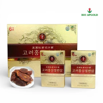 Hồng Sâm Thái Lát Tẩm Mật Ong Bio Apgold Hàn Quốc – Hồng Sâm Lát 6 Năm Tuổi Bồi Bổ Sức Khỏe, Tăng Đề Kháng, Hộp Cao Cấp