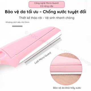 Set 3 dao cạo chân mày gấp gọn tiện tỉa lông mày và tóc mái an toàn dễ dùng