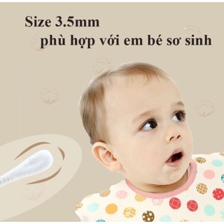 Tăm bông misuta 400 cái cho bé sơ sinh, an toàn sạch sẽ