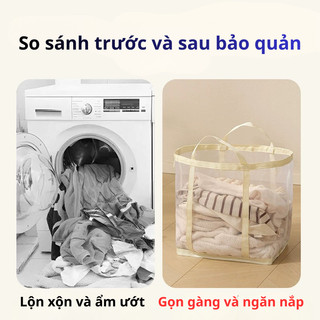 Giỏ đựng quần áo bẩn gấp gọn dung tích lớn, giỏ đựng đồ chơi, giỏ đựng quần áo bẩn treo tường Homie Tech