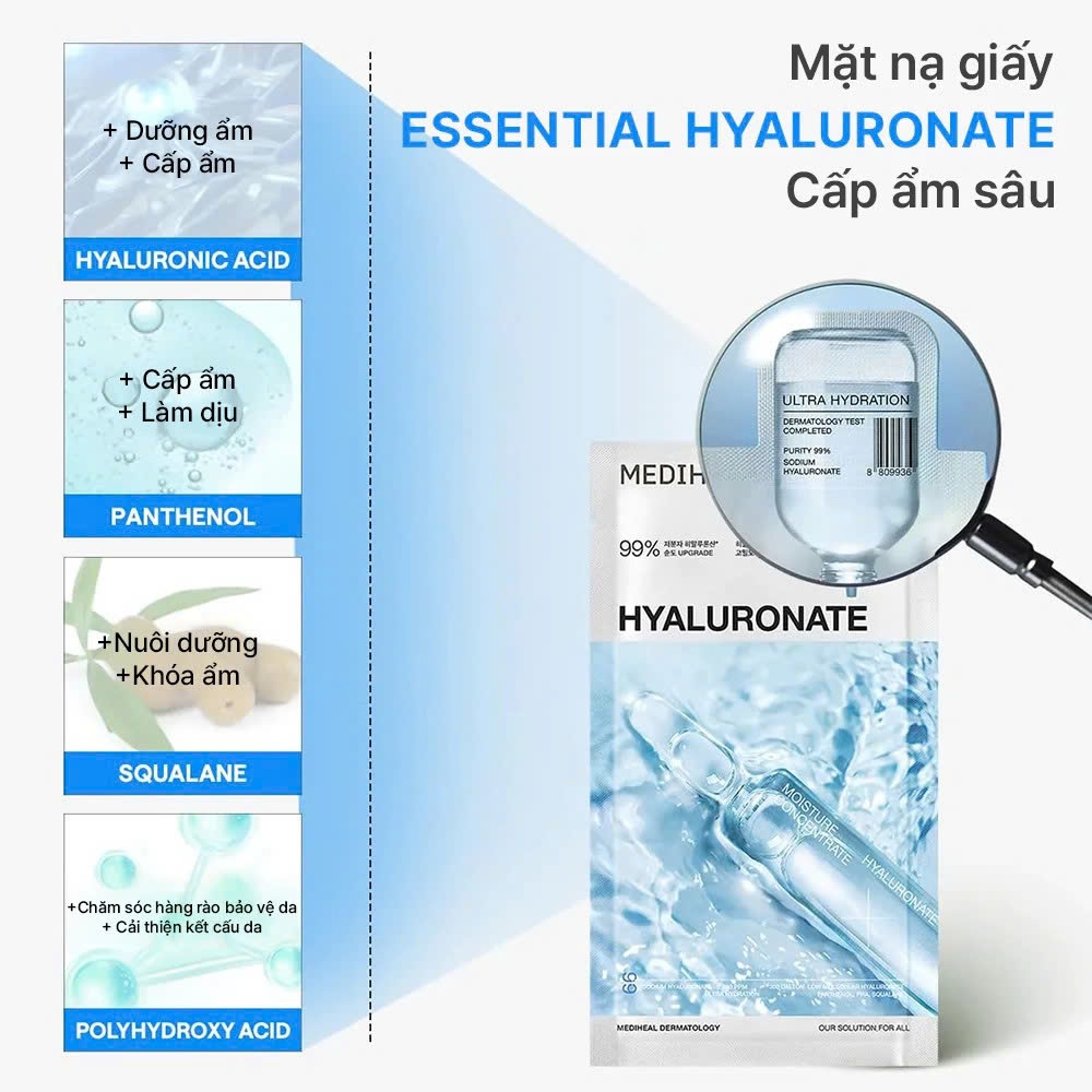 (Mẫu mới) COMBO 5 Mặt Nạ Mediheal Essential Collection Mask 24ml