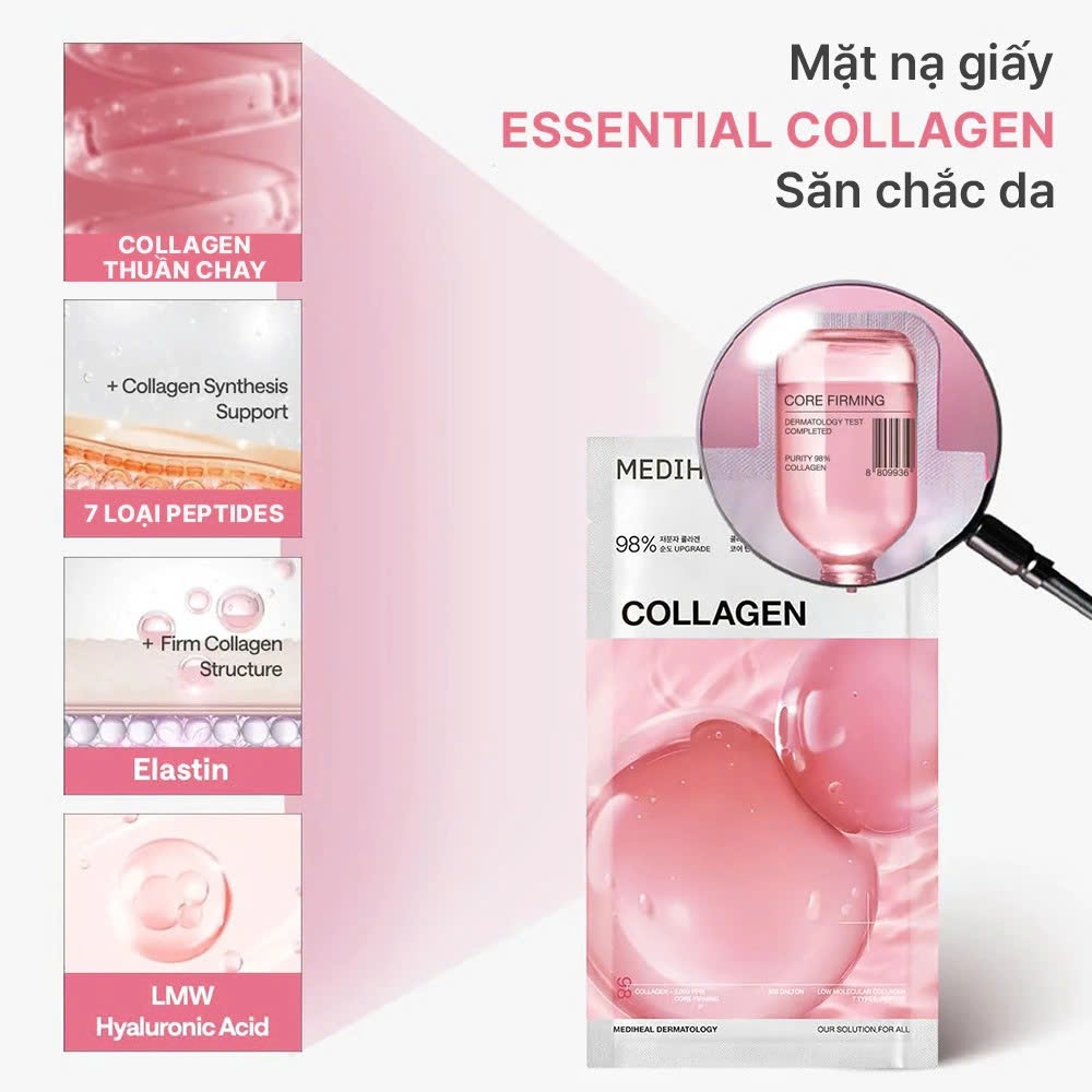 (Mẫu mới) Combo 10 Mặt Nạ Mediheal Essential Collection Mask 24ml (nobox)