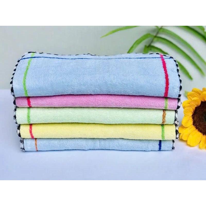 Set 10 Khăn Lau Mặt Cotton Cho Bé 25x25cm – Siêu Mềm, Thấm Nhanh, Không Xù Lông, Dùng Hàng Ngày