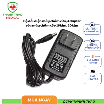 Bộ đổi điện máy châm cứu, Adapter của máy châm cứu 16kim, 20kim