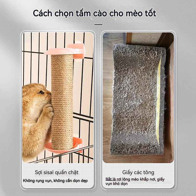 cột cắn móng cho mèo cột cắn móng treo lồng cột cắn móng xơ dừa không chiếm diện tích lắp dễ dàng bảo vệ nội thất