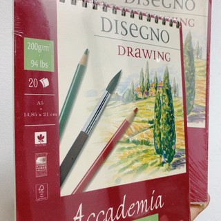 FABRIANO Ý - Sổ Vẽ DÍEGNO DRAWING Giấy Định Lượng 200gsm 120gsm ♥ Vẽ màu chì, Gouache, Các Loại Bút Viết Vẽ ♥