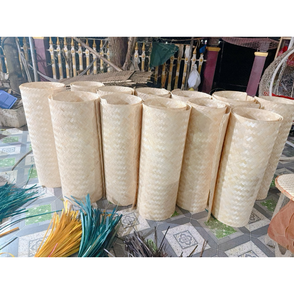Combo 10 Tấm Cót Tre Đan Trang Trí 70x300cm – Phên Tre Tự Nhiên Decor Quán Cafe, Nhà Hàng