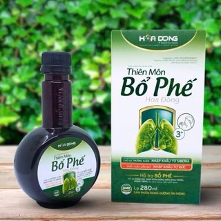 Siro Thiên Môn Bổ Phế Hoa Đông - hỗ trợ giảm ho, tiêu đờm, giảm đau rát họng, khản tiếng do ho viêm họng, chai 280ml