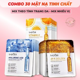 Mặt Nạ Giấy Dưỡng Da Serum Cấp Ẩm Trắng Da Chuyên Sâu Dành Cho Mọi Loại Da Mặt Nạ Nội Địa Trung Đắp Mặt Vitamin Trái Cây