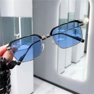 Kính đổi màu nửa gọng nam nữ cao cấp chống ánh sáng xanh, Gọng kính cận thời trang hàn quốc UV K043