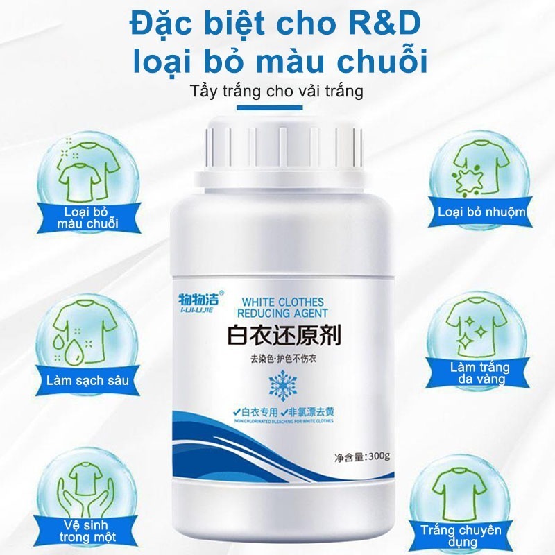 Bột Giặt Bọt Đa Năng GrePower, Làm Trắng Quần Áo Và Giày, Không Cần Chà Xát, Làm Trắng Vết Bẩn